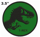 T-Rex 3.5" Embroidered Patch Iron Sew-on Jurassic Park Dinosaur Series