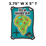 Isla Nublar Poster 3.75" W x 5" T Embroidered Iron or Sew-on Patch