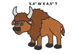 Cute Buffalo 5" Embroidered Patch Iron or Sew-on Kids Cartoon Series