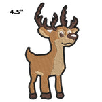 Deer 4.5" Embroidered Patch Iron or Sew-on Kids Zoo Series Souvenir Travel Vacation