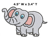 Cute Elephant 3.5" Embroidered Patch Iron Sew-on Kids Cartoon Series