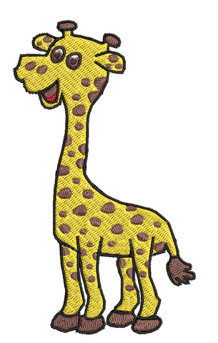 Girafe 4.5" Embroidered Patch Iron or Sew-on Kids Zoo Series Wildlife