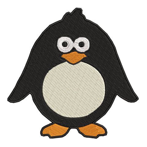 Penguin 4.5" Embroidered Patch Iron or Sew-on Kids Zoo Series