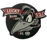 Lucky 13 - 4.25" Embroidered Patch Iron or Sew-on Rodder Drag Racing Hot Rod Auto Biker Series