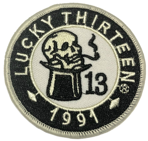 Lucky 13 - 2.75" Embroidered Patch Iron or Sew-on Rodder Drag Racing Hot Rod Auto Biker Series