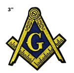 Masonic Logo Embroidered Patch Iron-on Sew-on Freemason Square Compass Mason Series Emblem Badge Appliques Application