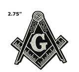 Masonic Logo Embroidered Patch Iron-on Sew-on Freemason Square Compass Mason Series Emblem Badge Appliques Application