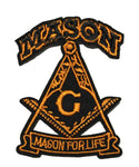 Masonic Logo Embroidered Patch Iron-on Sew-on Freemason Square Compass Mason Series Emblem Badge Appliques Application