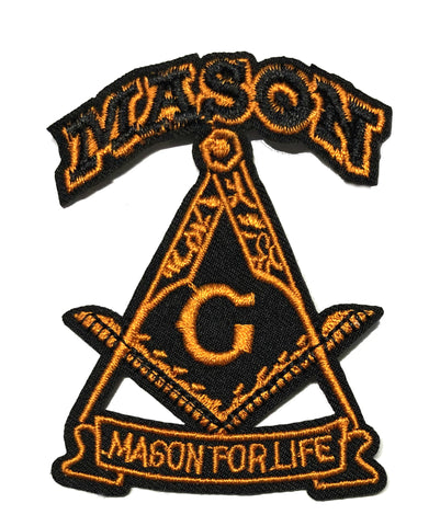 Masonic Logo Embroidered Patch Iron-on Sew-on Freemason Square Compass Mason Series Emblem Badge Appliques Application