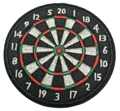 Dartboard Embroidered 3.25" Iron on or Sew On Patch Games Mancave Series