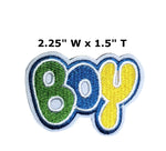 Boy Text Embroidered Patch Iron-on or Sew-on Kids Baby Series
