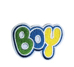 Boy Text Embroidered Patch Iron-on or Sew-on Kids Baby Series