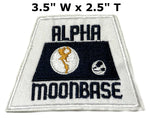 ALPHA MOON BASE NASA Embroidered Patch Iron-on or Sew-on Astronaut Earth Vector Logo Apollo Shuttle Souvenir Space Program Explorer