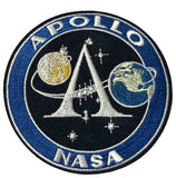 APOLLO NASA 3.5" Embroidered Patch Iron-on or Sew-on Earth Vector Logo Shuttle Souvenir Space Program Explorer Astronaut Mission