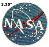 NASA 3.25" Embroidered Patch Iron-on or Sew-on Earth Vector Logo Shuttle Souvenir Space Program Explorer