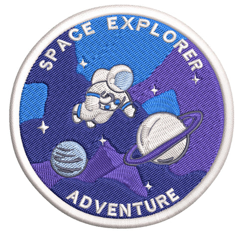 NASA Space Explorer 3.5" Embroidered Patch Iron Sew-on Exploration Science Series