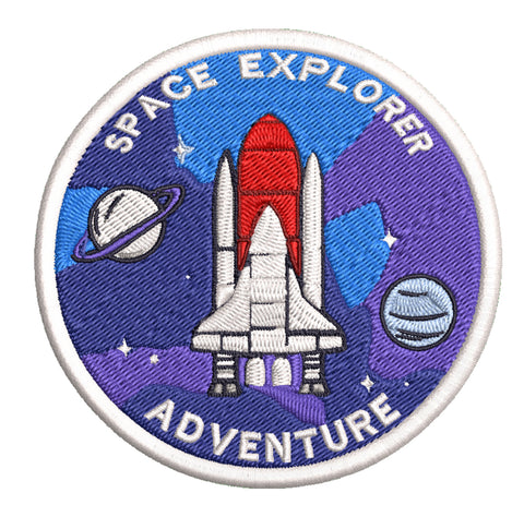 NASA Space Explorer 3.5" Embroidered Patch Iron Sew-on Exploration Science Series