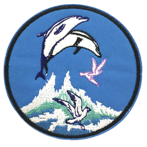 Dolphins 3.5" Embroidered Patch Iron or Sew-on National Park Explorer Series