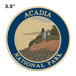 Explore Acadia National Park - Lighthouse - 3.5" Embroidered Patch Iron or Sew-on Explorer Series