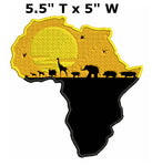 Explore Africa 5.5" Embroidered Patch Iron Sew-on National Park Explorer Safari Series