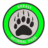 Explore Denali National Park - Bear Claw - 3.5" Embroidered Iron or Sew-on Patch