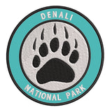 Explore Denali National Park - Bear Claw - 3.5" Embroidered Iron or Sew-on Patch