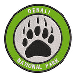 Explore Denali National Park - Bear Claw - 3.5" Embroidered Iron or Sew-on Patch