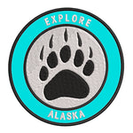 Explore Alaska - Bear Claw - 3.5" Embroidered Iron or Sew-on Patch