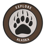 Explore Alaska - Bear Claw - 3.5" Embroidered Iron or Sew-on Patch