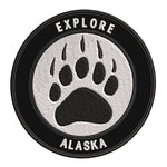 Explore Alaska - Bear Claw - 3.5" Embroidered Iron or Sew-on Patch