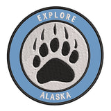 Explore Alaska - Bear Claw - 3.5" Embroidered Iron or Sew-on Patch