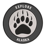 Explore Alaska - Bear Claw - 3.5" Embroidered Iron or Sew-on Patch