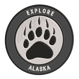Explore Alaska - Bear Claw - 3.5" Embroidered Iron or Sew-on Patch