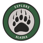 Explore Alaska - Bear Claw - 3.5" Embroidered Iron or Sew-on Patch