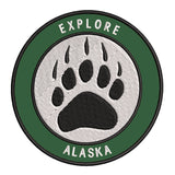 Explore Alaska - Bear Claw - 3.5" Embroidered Iron or Sew-on Patch