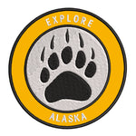 Explore Alaska - Bear Claw - 3.5" Embroidered Iron or Sew-on Patch