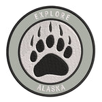 Explore Alaska - Bear Claw - 3.5" Embroidered Iron or Sew-on Patch