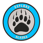 Explore Alaska - Bear Claw - 3.5" Embroidered Iron or Sew-on Patch