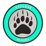 Explore Alaska - Bear Claw - 3.5" Embroidered Iron or Sew-on Patch