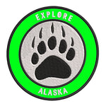Explore Alaska - Bear Claw - 3.5" Embroidered Iron or Sew-on Patch