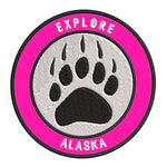 Explore Alaska - Bear Claw - 3.5" Embroidered Iron or Sew-on Patch