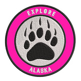 Explore Alaska - Bear Claw - 3.5" Embroidered Iron or Sew-on Patch