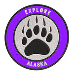 Explore Alaska - Bear Claw - 3.5" Embroidered Iron or Sew-on Patch