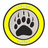 Explore Alaska - Bear Claw - 3.5" Embroidered Iron or Sew-on Patch