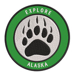 Explore Alaska - Bear Claw - 3.5" Embroidered Iron or Sew-on Patch