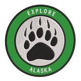 Explore Alaska - Bear Claw - 3.5" Embroidered Iron or Sew-on Patch