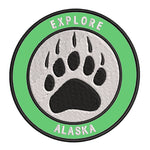 Explore Alaska - Bear Claw - 3.5" Embroidered Iron or Sew-on Patch