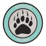 Explore Alaska - Bear Claw - 3.5" Embroidered Iron or Sew-on Patch