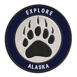 Explore Alaska - Bear Claw - 3.5" Embroidered Iron or Sew-on Patch