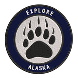 Explore Alaska - Bear Claw - 3.5" Embroidered Iron or Sew-on Patch